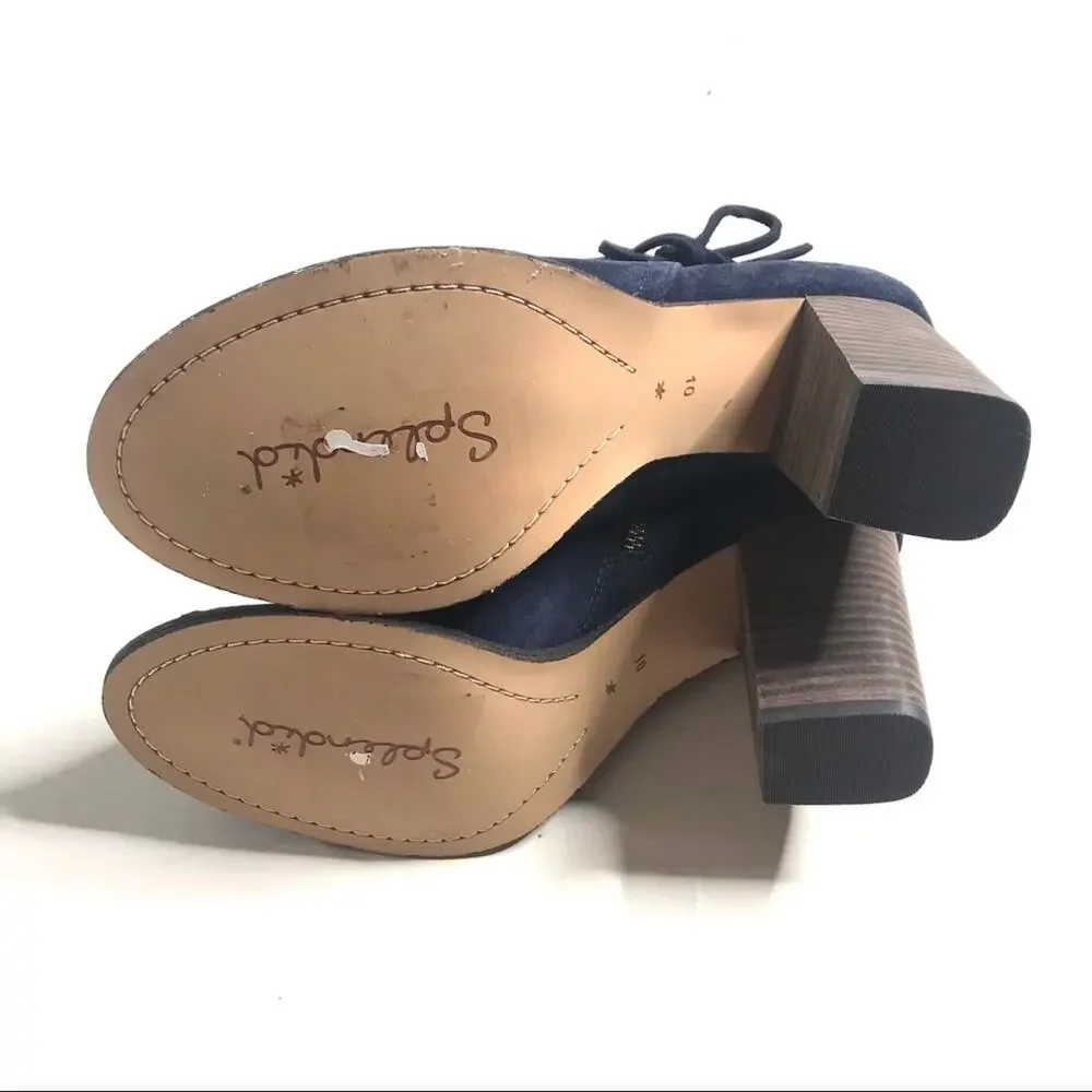 SPLENDID Rihana Peep Toe Suede Booties